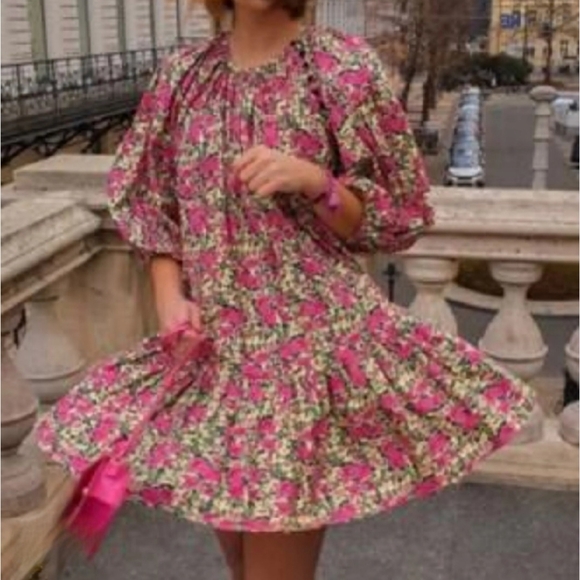 Zara Dresses & Skirts - Floral Pink Dress
